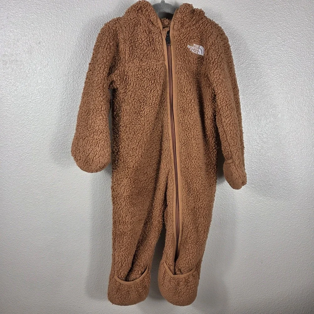 The North Face Baby Campshire Bear One-Piece 12-18M Teddy Brown Fleece Bunting